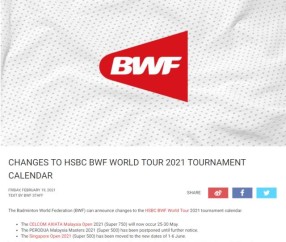 南宫体育入口-世界羽联更新2021赛程 奥运积分赛调整有利于国羽