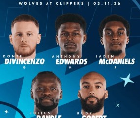 南宫体育-森林狼首发：迪温、爱德华兹、麦丹、兰德尔、戈贝尔